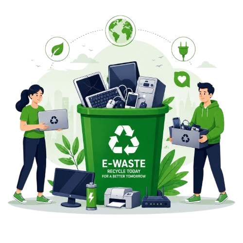 Pollution-free e-waste recycling process